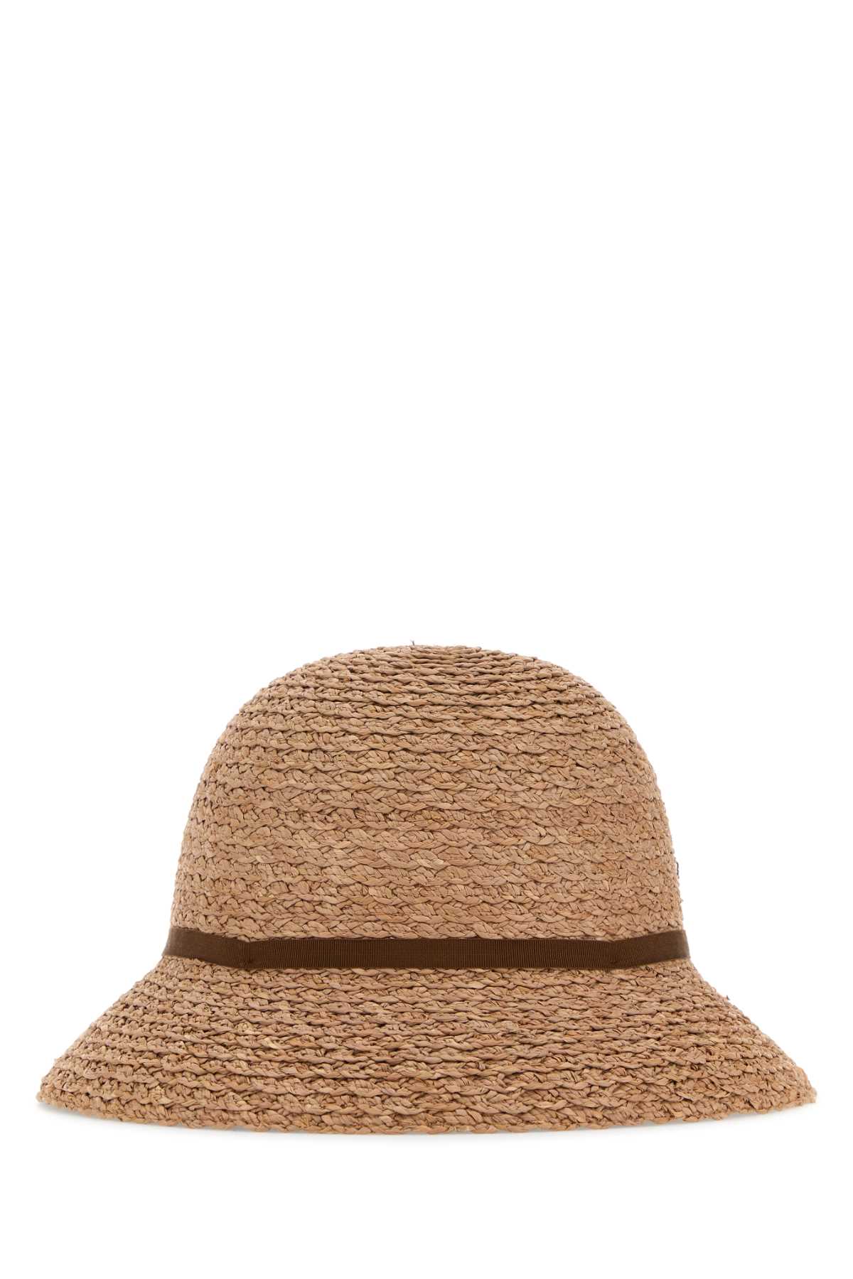 Camel Raffia Viola Bucket Hat