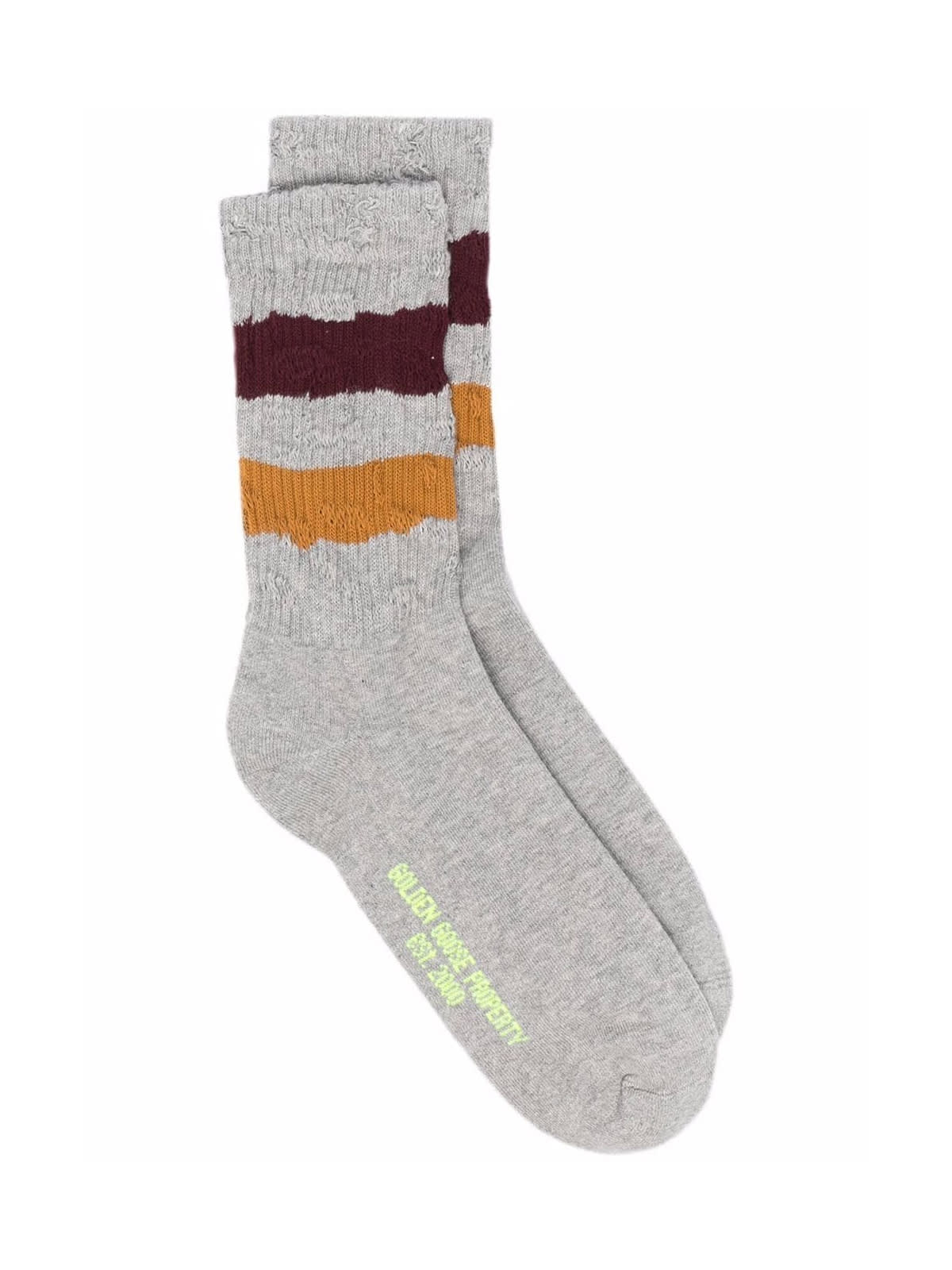 GOLDEN GOOSE SOCKS HIGH RIB/STRIPES/RIPPED