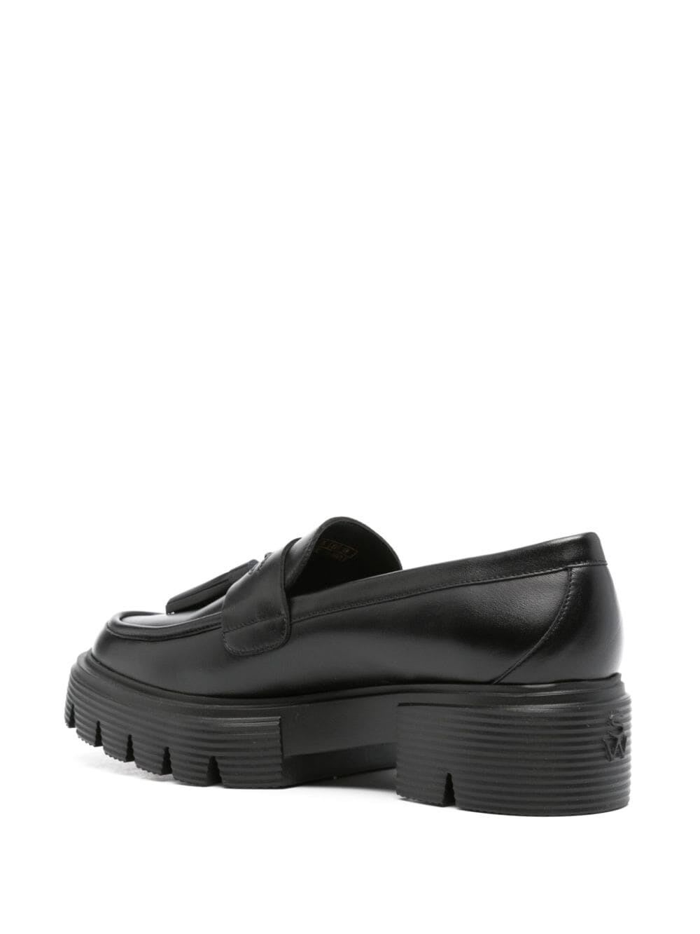 Shop Stuart Weitzman Nolita Tassel Loafer In Blk Black