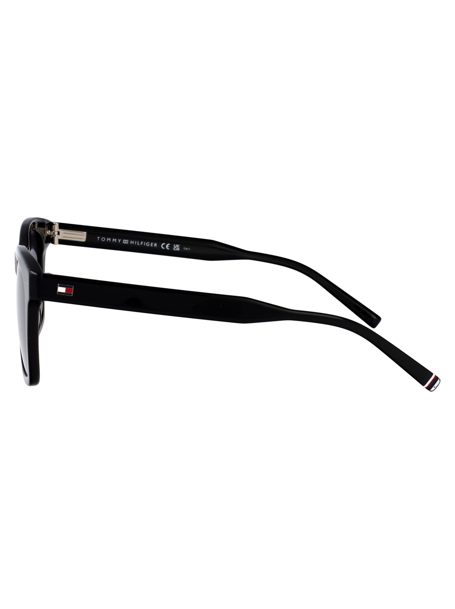 Tommy Hilfiger Black Acetate Sunglasses In Black