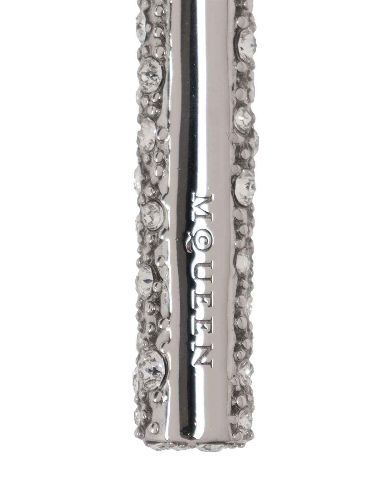 ALEXANDER MCQUEEN PALLADIUM CROSS-BAR EARRINGS
