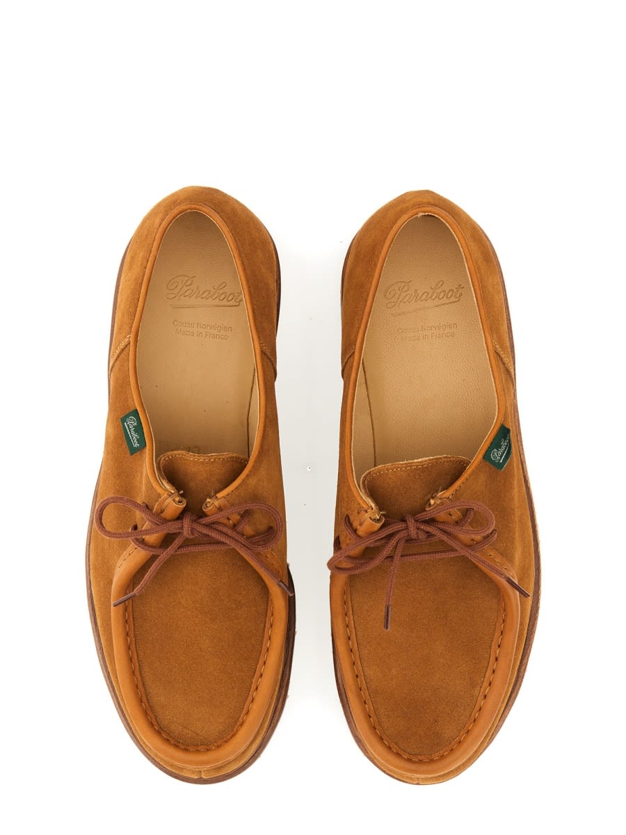 Paraboot Michael Suede Derby Shoes In Brown In Brown