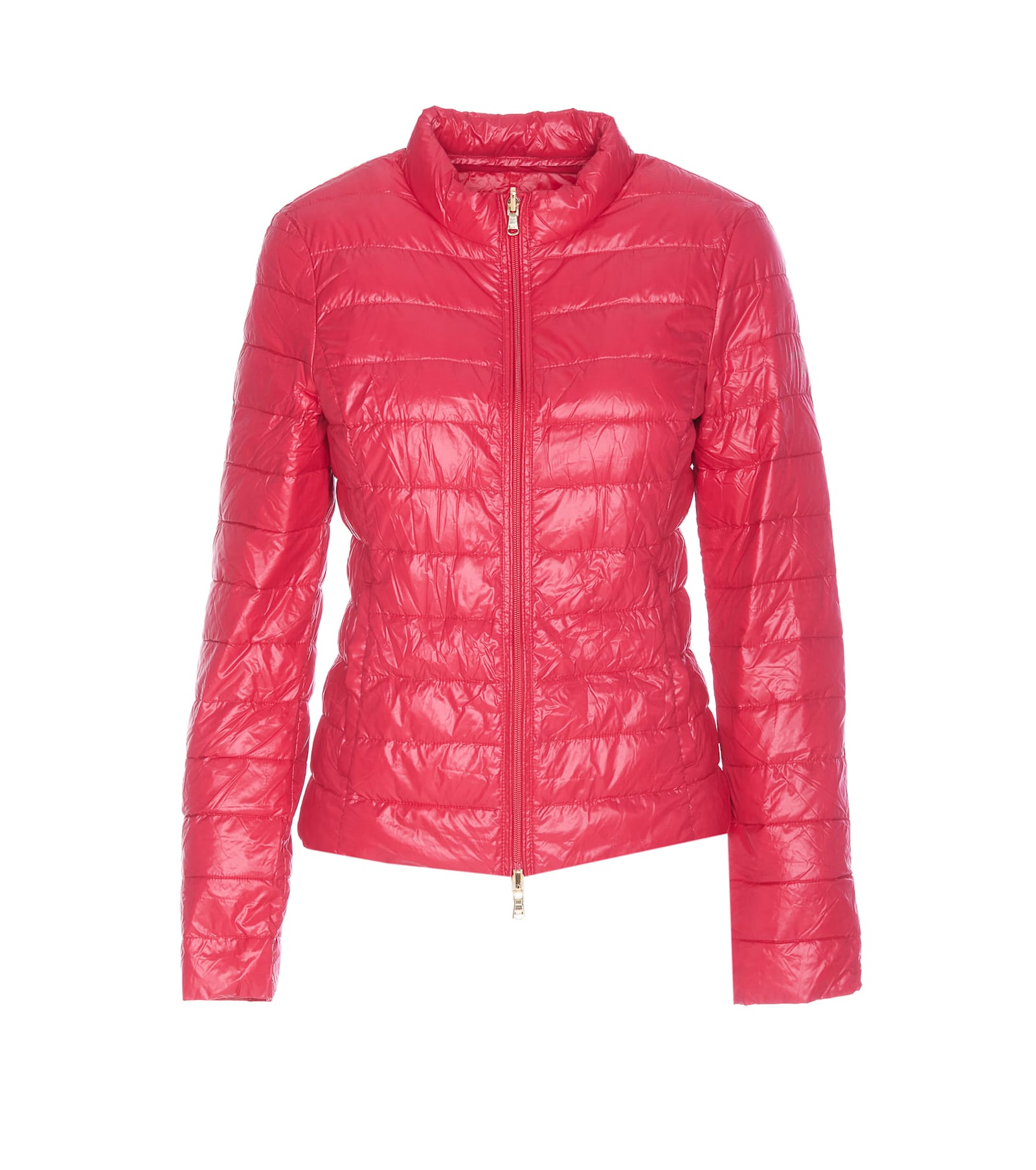 Shop Patrizia Pepe Light Down Jacket In Fuchsia