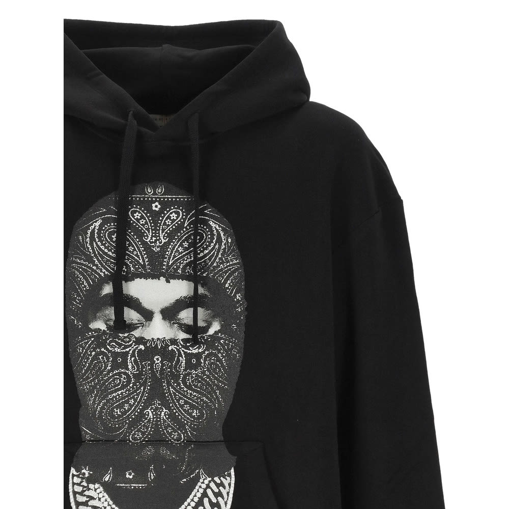 Ih Nom Uh Nit Pattern-printed Drawstring Hoodie In Black