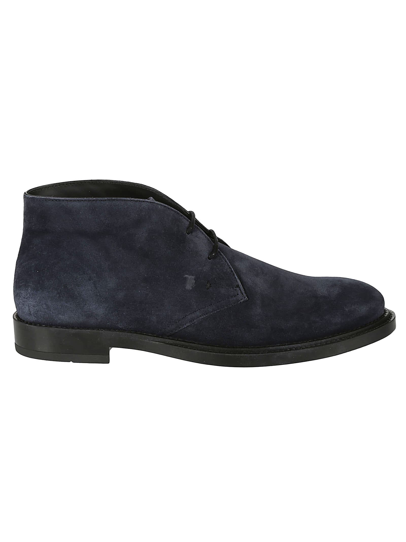Tods Logo Stamp Lace-up Ankle Boots