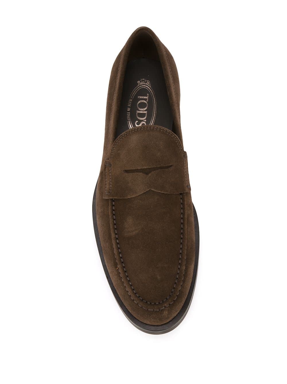 Shop Tod's Zf Formal Loafers In Brown
