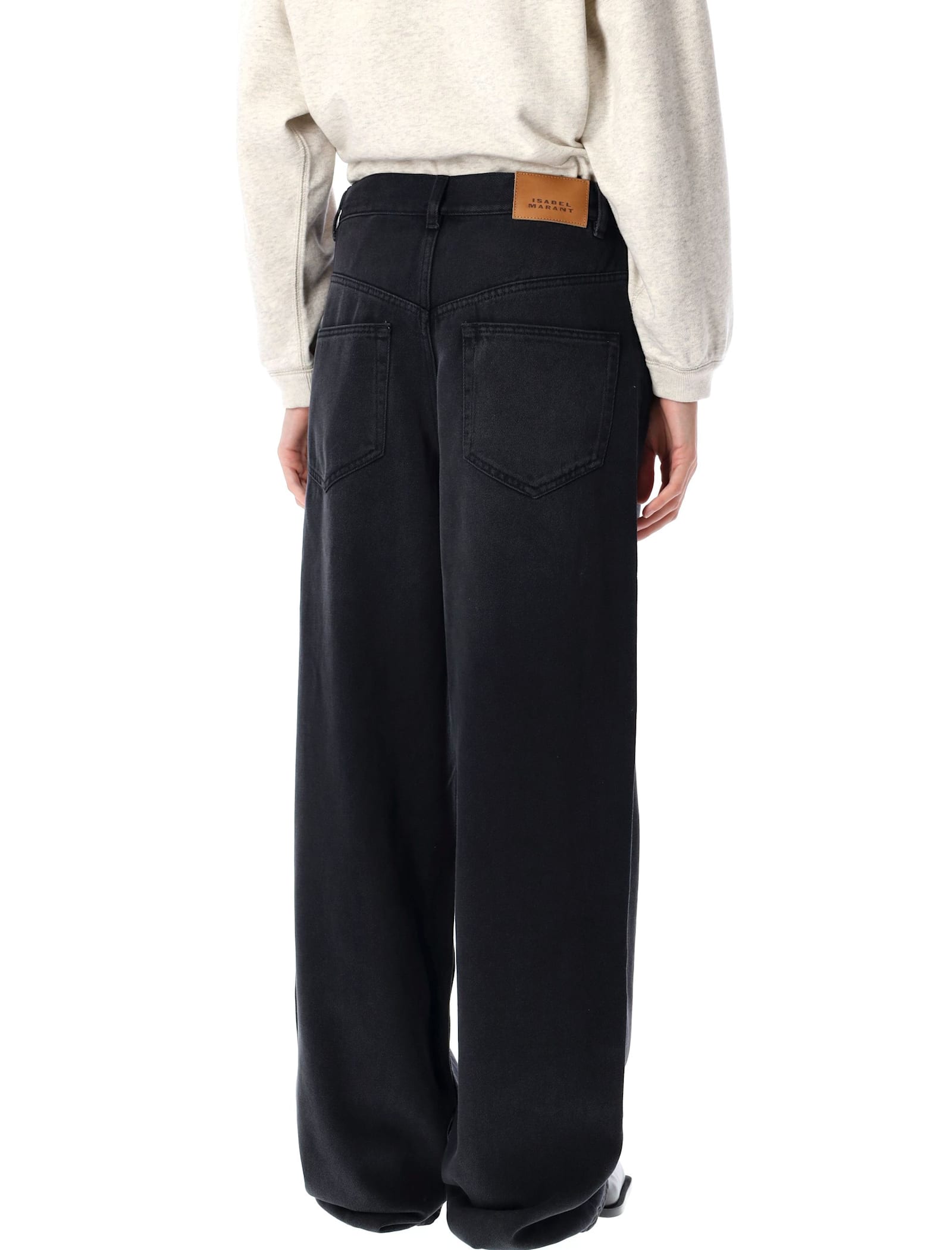 Isabel Marant Étoile Isabel Marant Etoile Joanny Denim Pants In Faded Black
