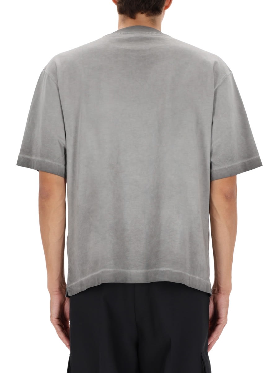 Off-white T-shirt With Logo In Gray
