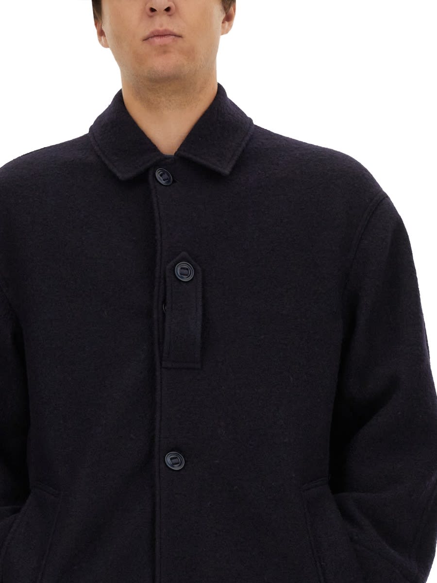 Shop Ymc You Must Create Wool Coat In Blue