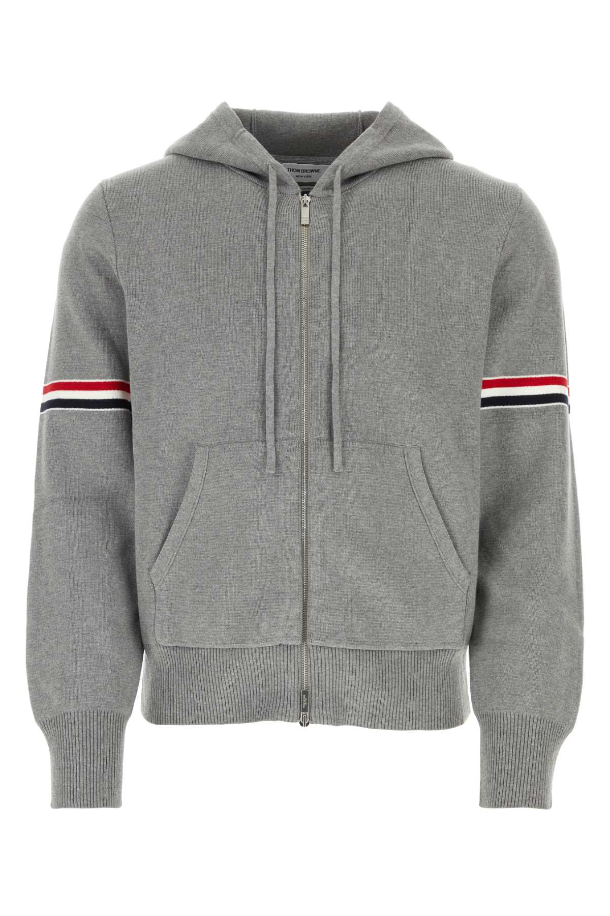 Shop Thom Browne Grey Cotton Sweatshirt In 055