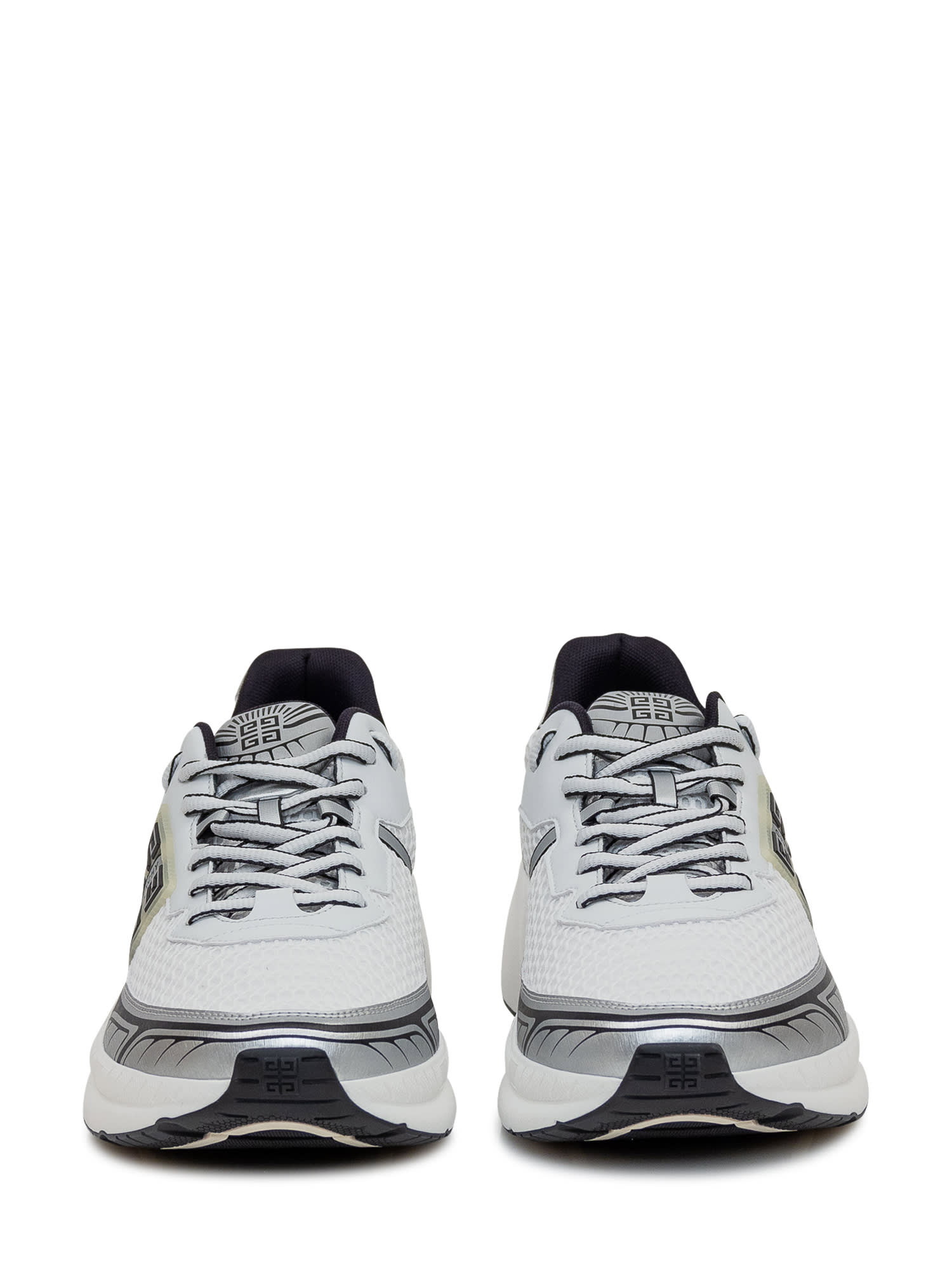 Shop Givenchy Running Sneaker By Nfnty-52 In White Silvery