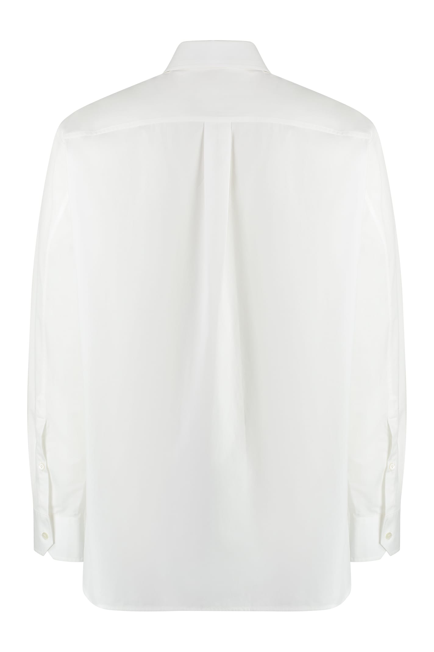 Shop Valentino Cotton Shirt In White