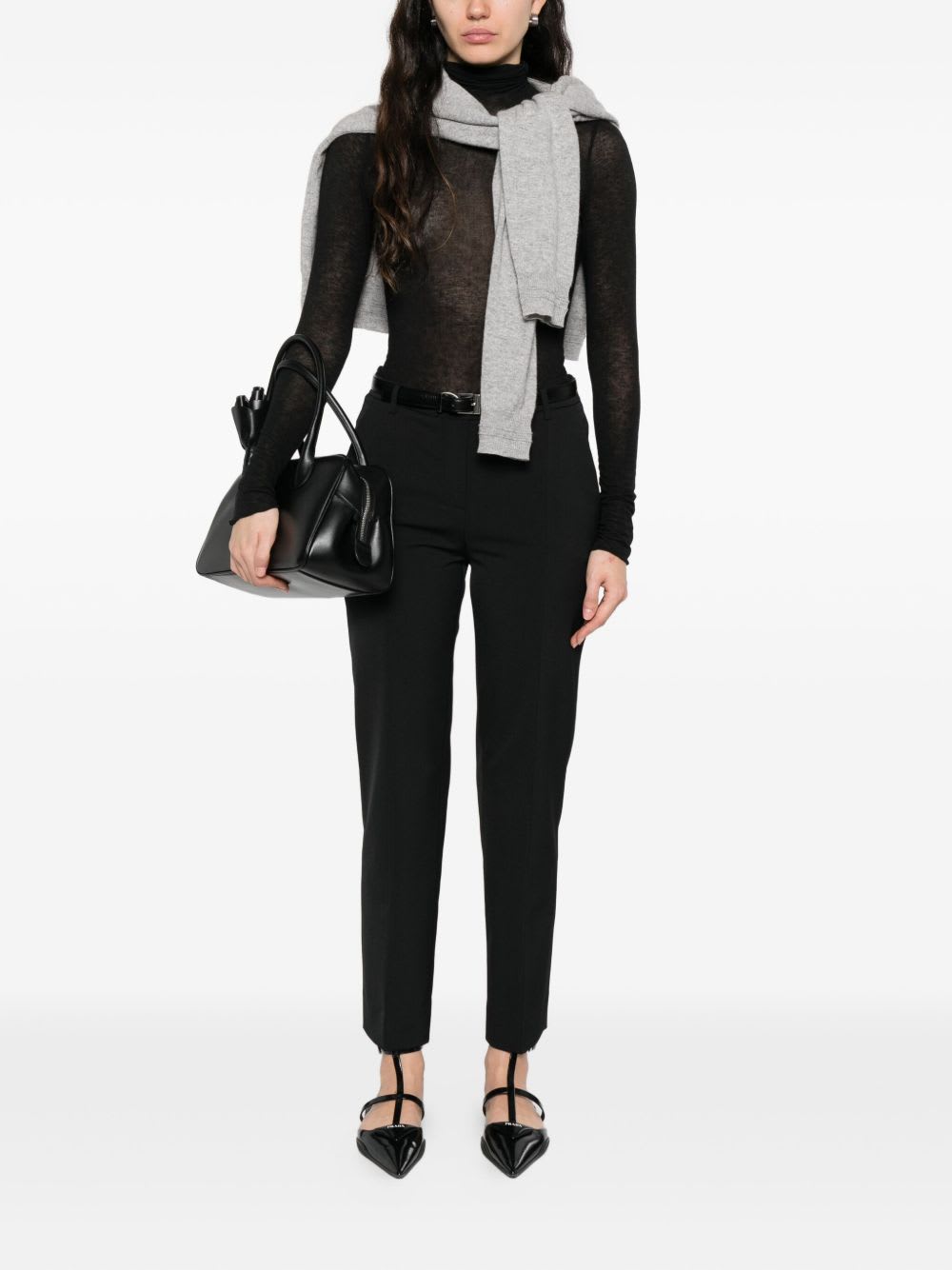 Via Masini 80 Button-fastening Trousers In Black
