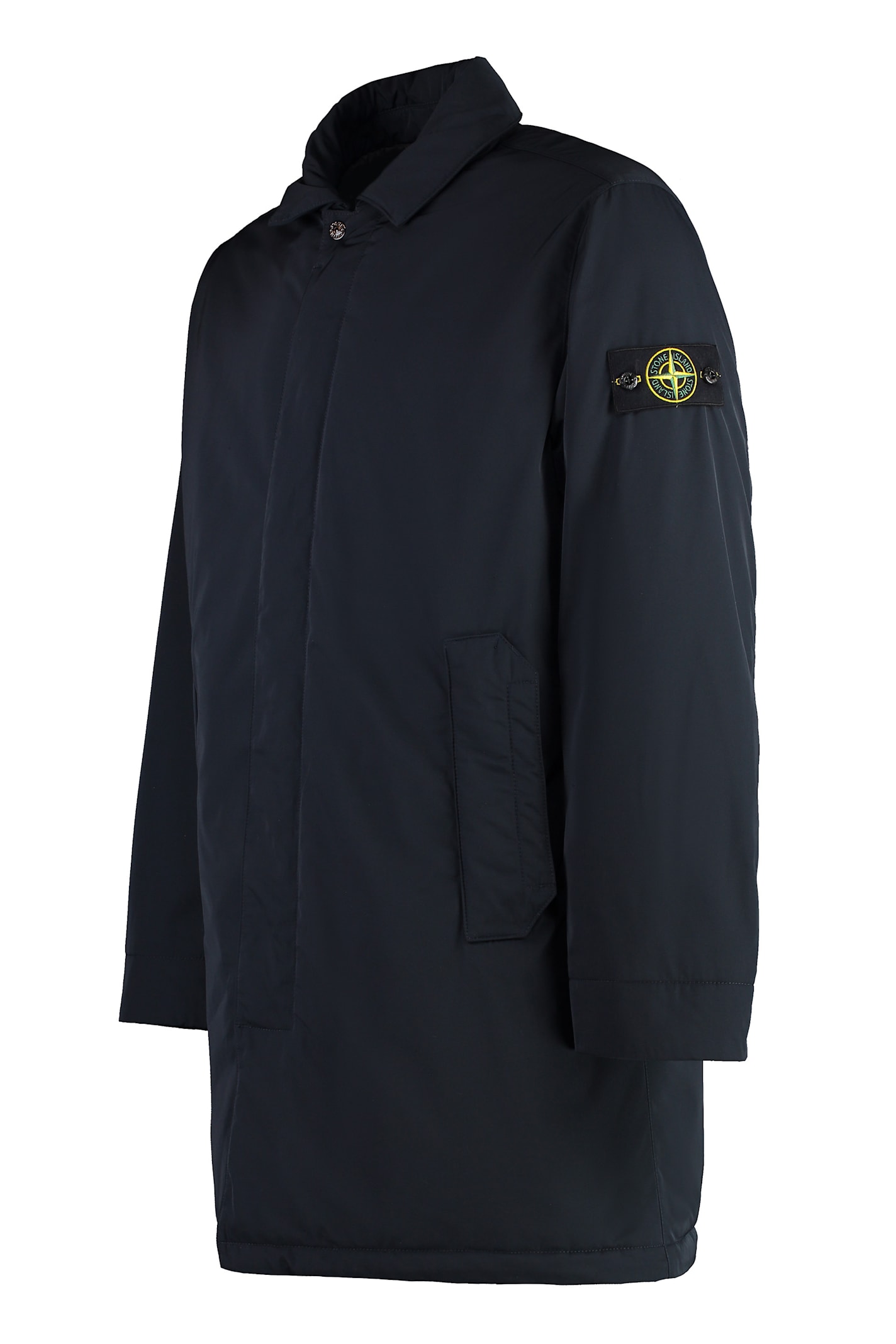 Shop Stone Island Technical Fabric Parka In Blue