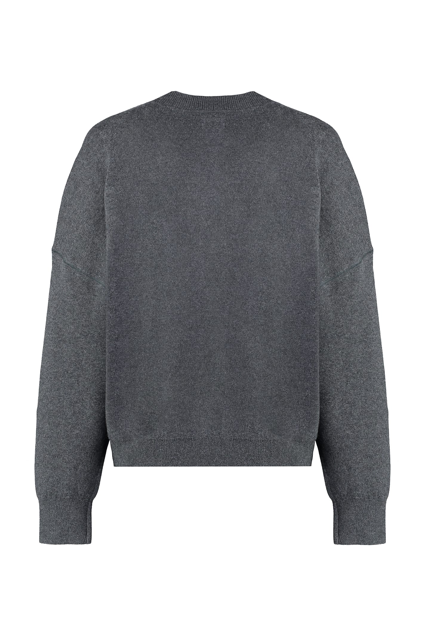 Shop Marant Etoile Atlee Long Sleeve Crew-neck Sweater In Grey