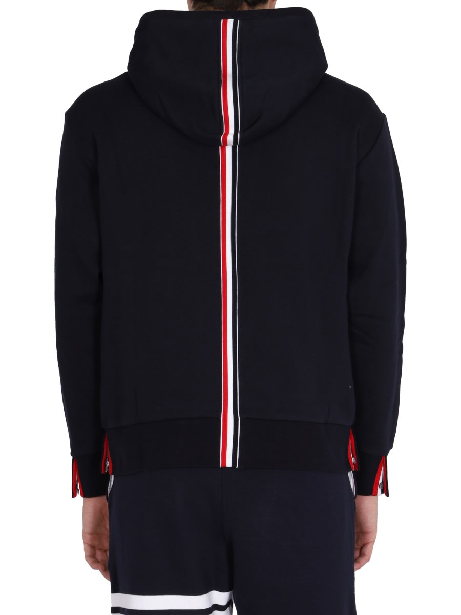 Shop Thom Browne Hoodie In Blue