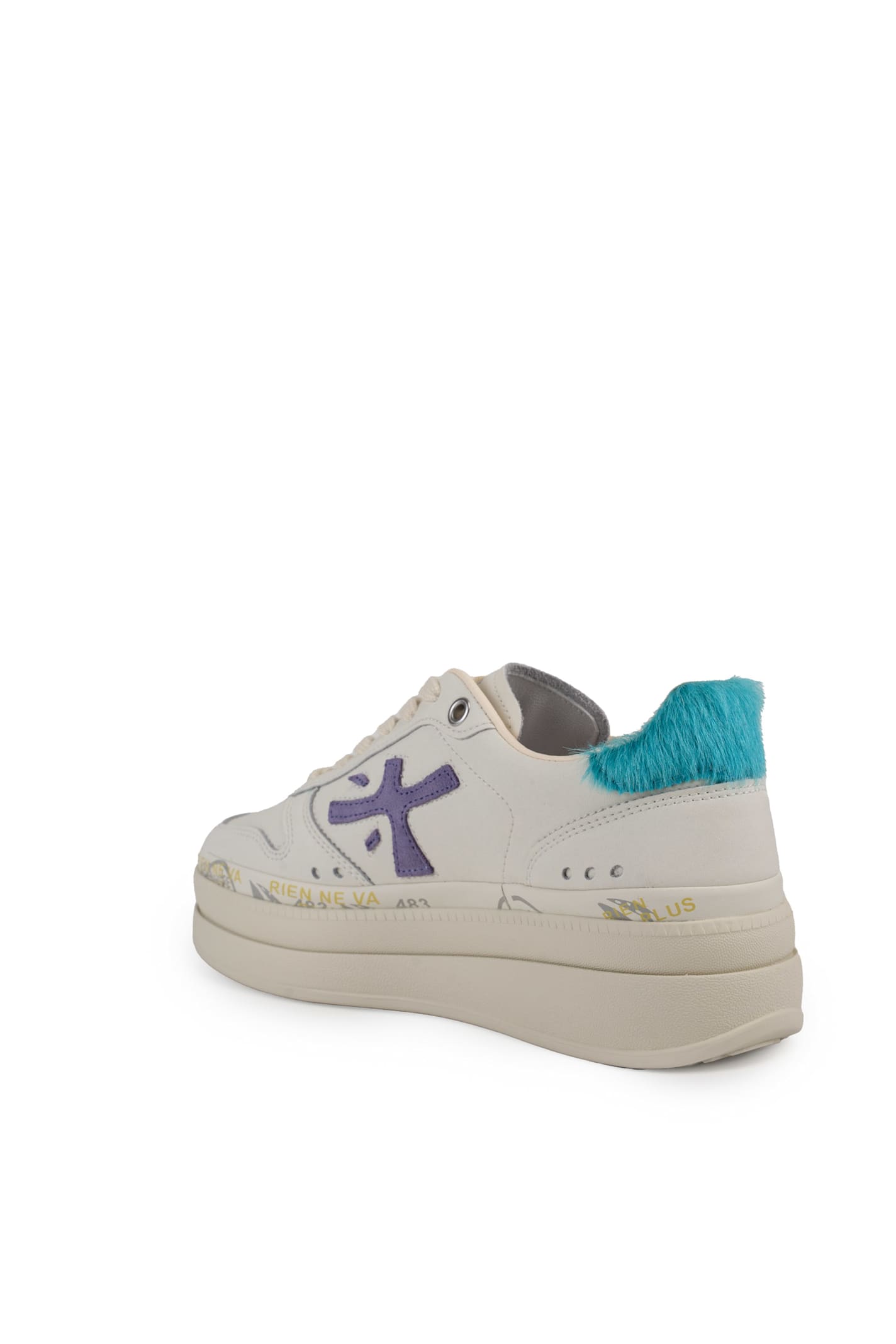 Premiata Sneakers Micol 7443 In Bianco/viola