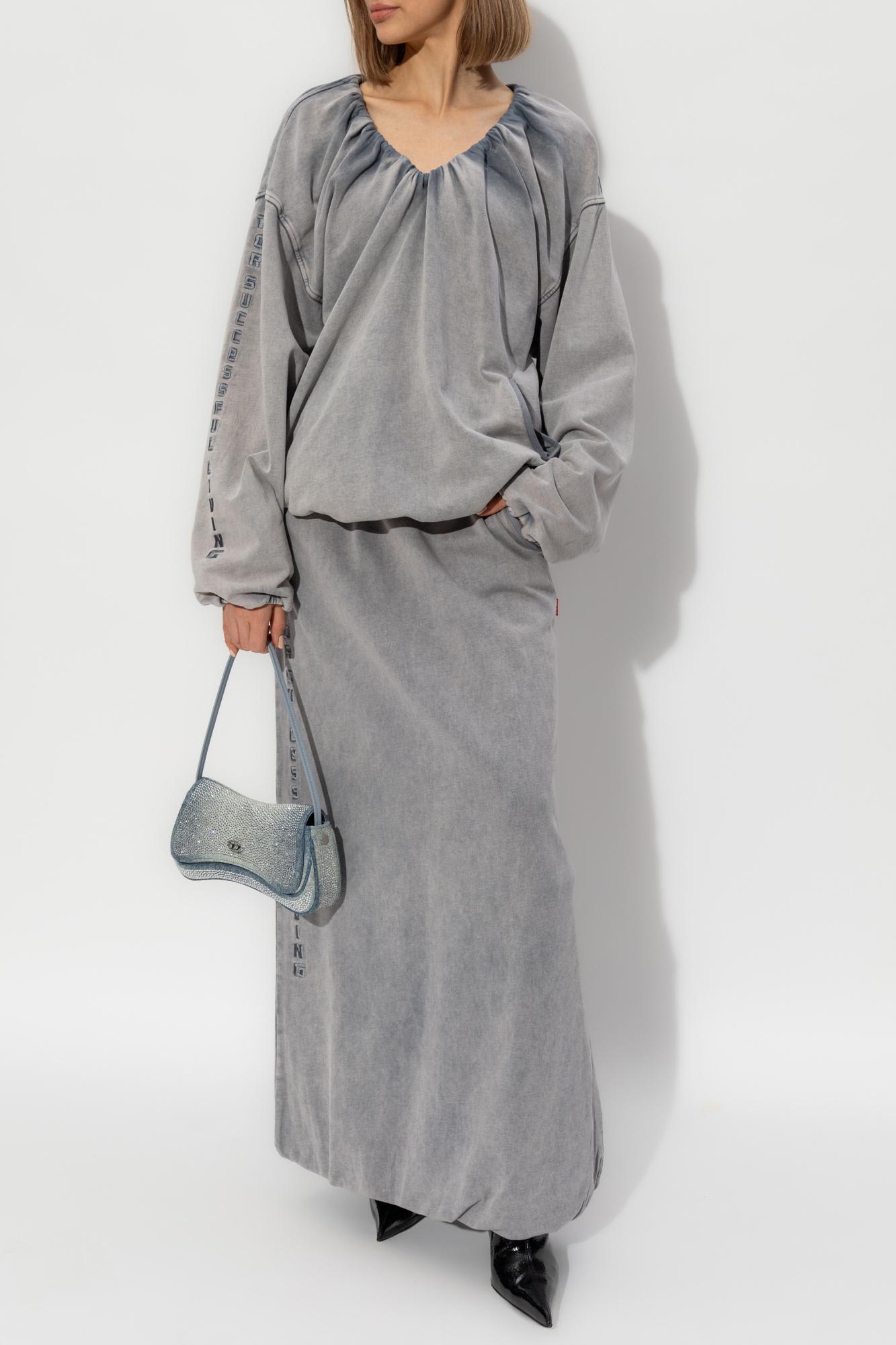 Diesel O-reira Maxi Skirt In Grey