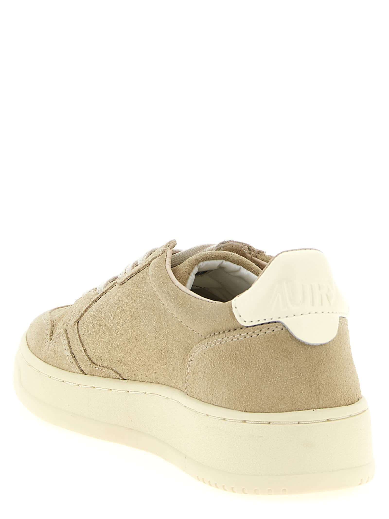 Autry Classic Low-top Sneakers With Suede Finish In Sand