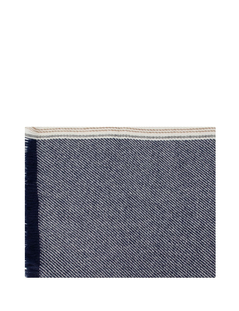 Shop Brunello Cucinelli Scarf In Denim_panama_grigio_brown