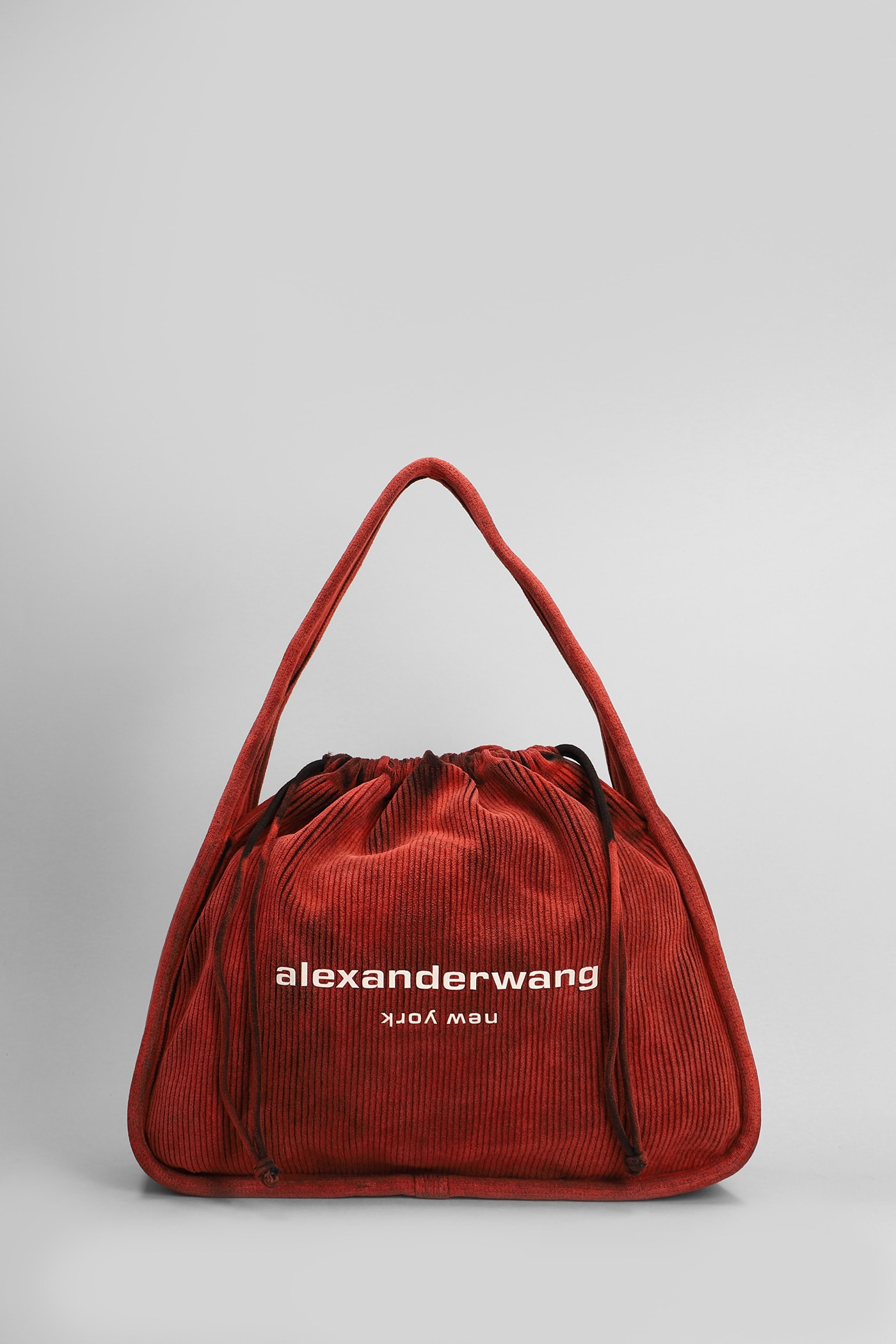 Shop Alexander Wang Ryan Large Hand Bag In Red Cotton