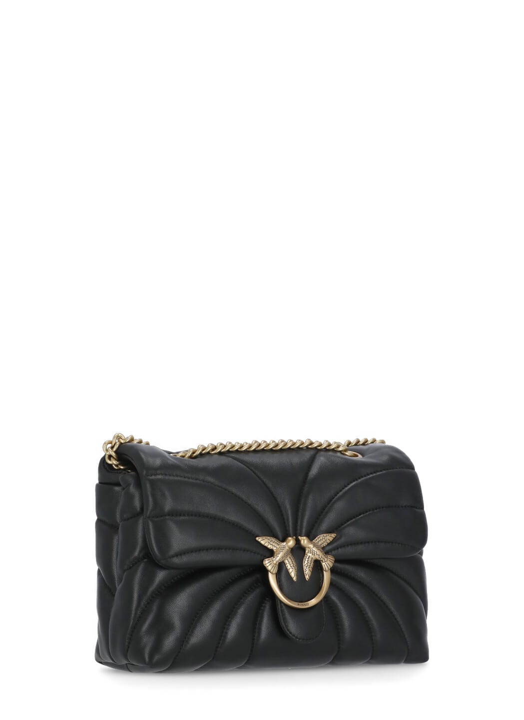 Shop Pinko Classic Love Puff Bag In Black