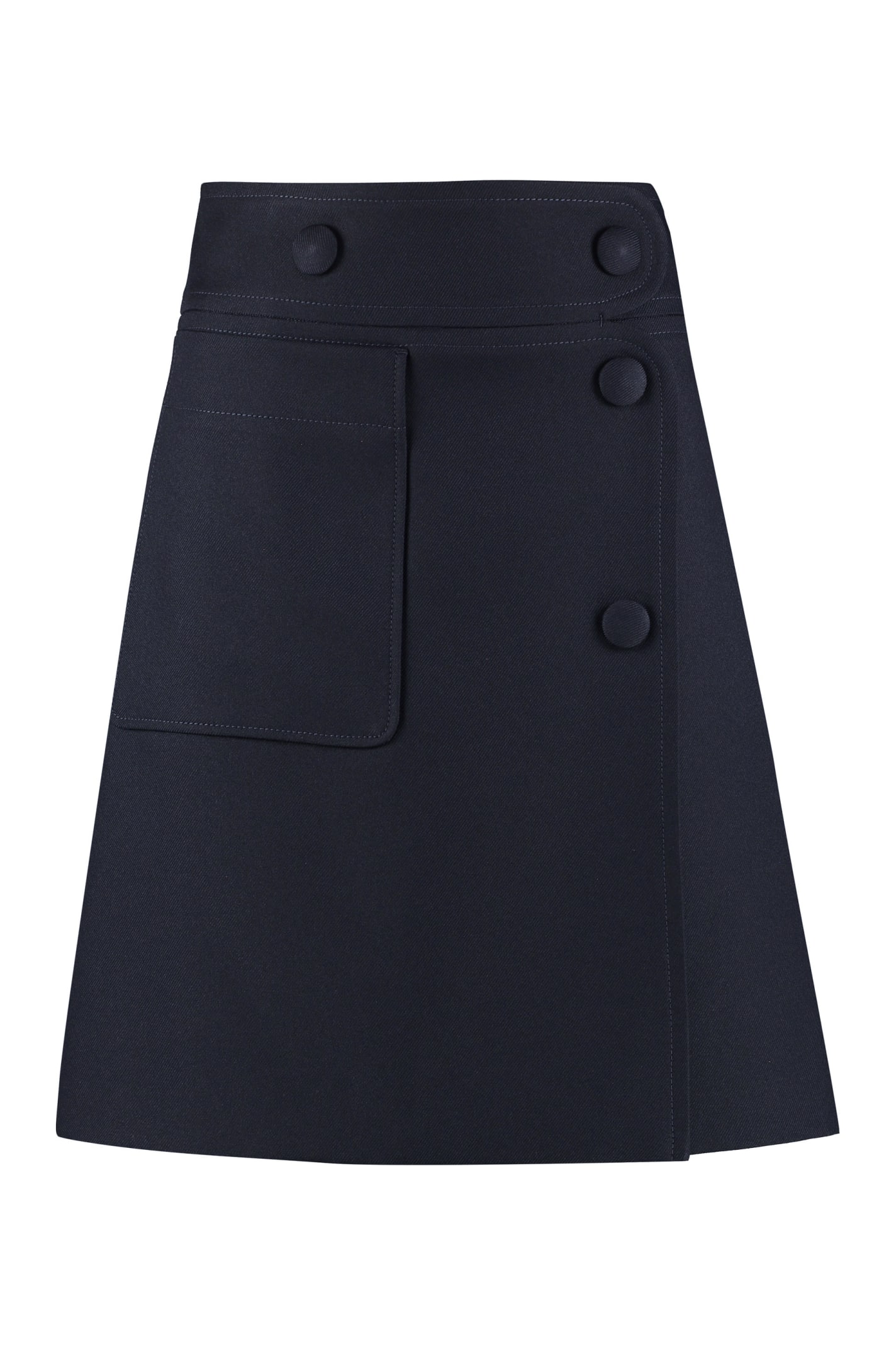 Stella Mccartney Carly Asymmetric Skirt In Blue