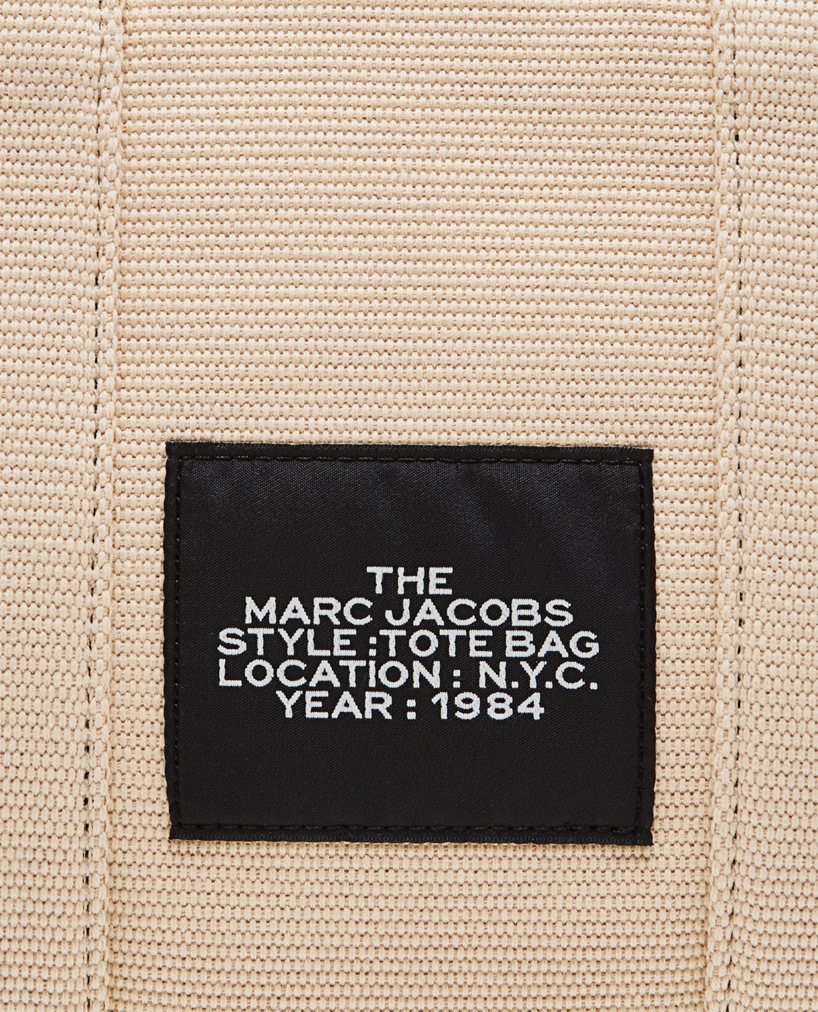 Shop Marc Jacobs The Small Jacquard Tote Bag In Beige