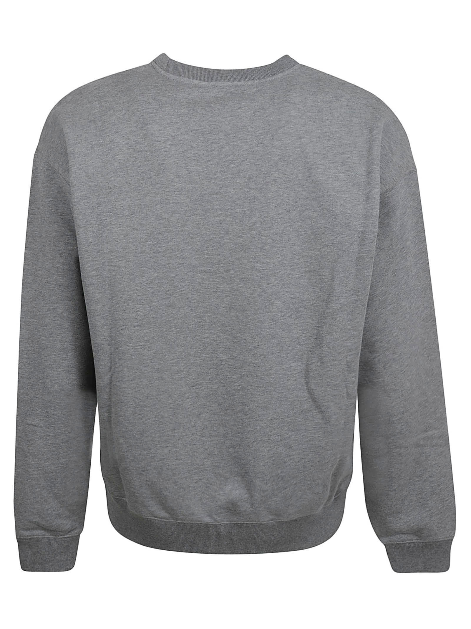 Shop Versace Logo Printed Sweatshirt In Medium Grey
