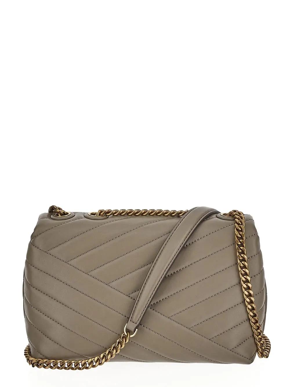 Shop Tory Burch Kira Shoulder Bag In Gray Heron