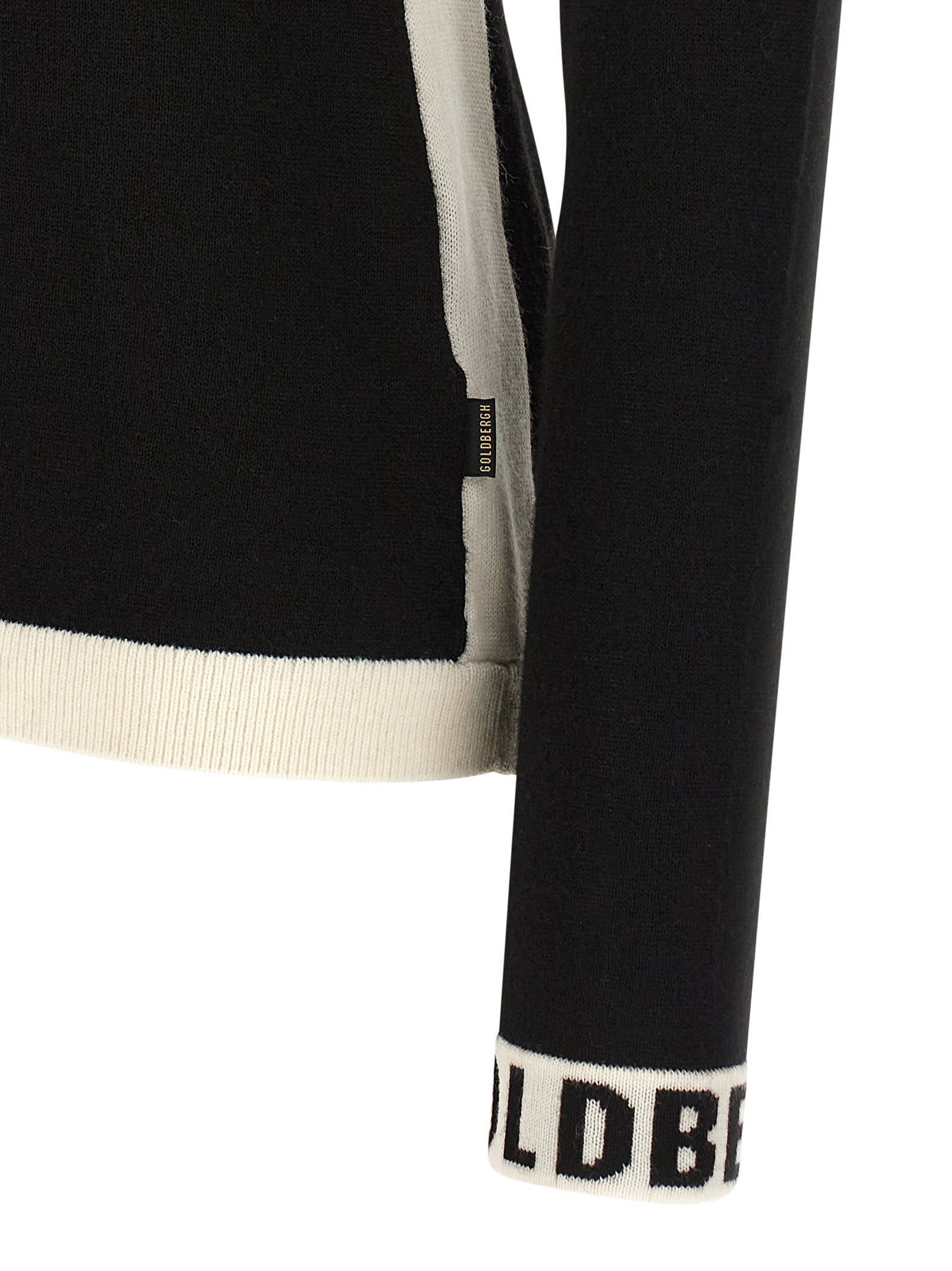 Goldbergh Noemi Intarsia Turtleneck Sweater In Black