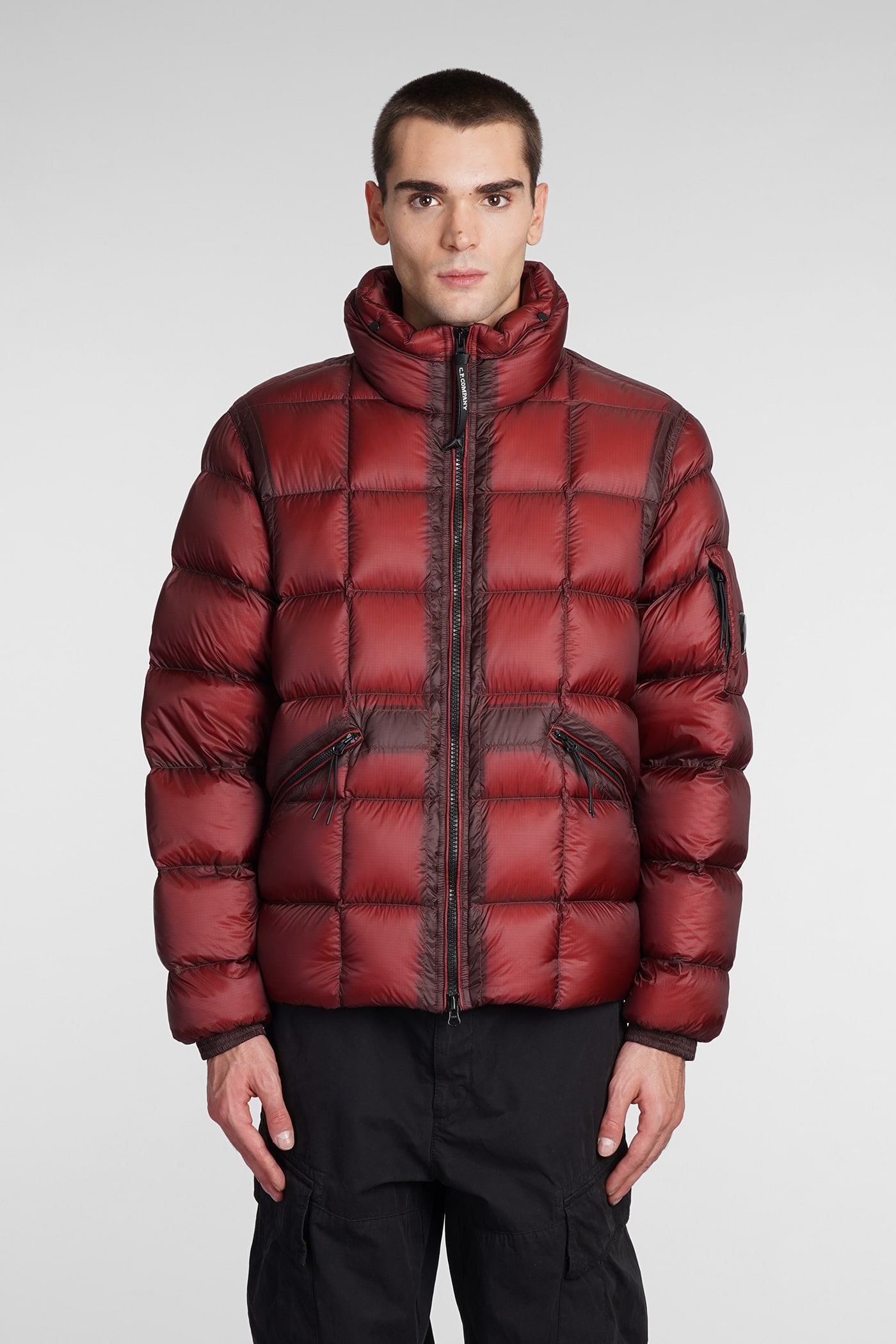 C.P. COMPANY PUFFER IN RED POLYAMIDE