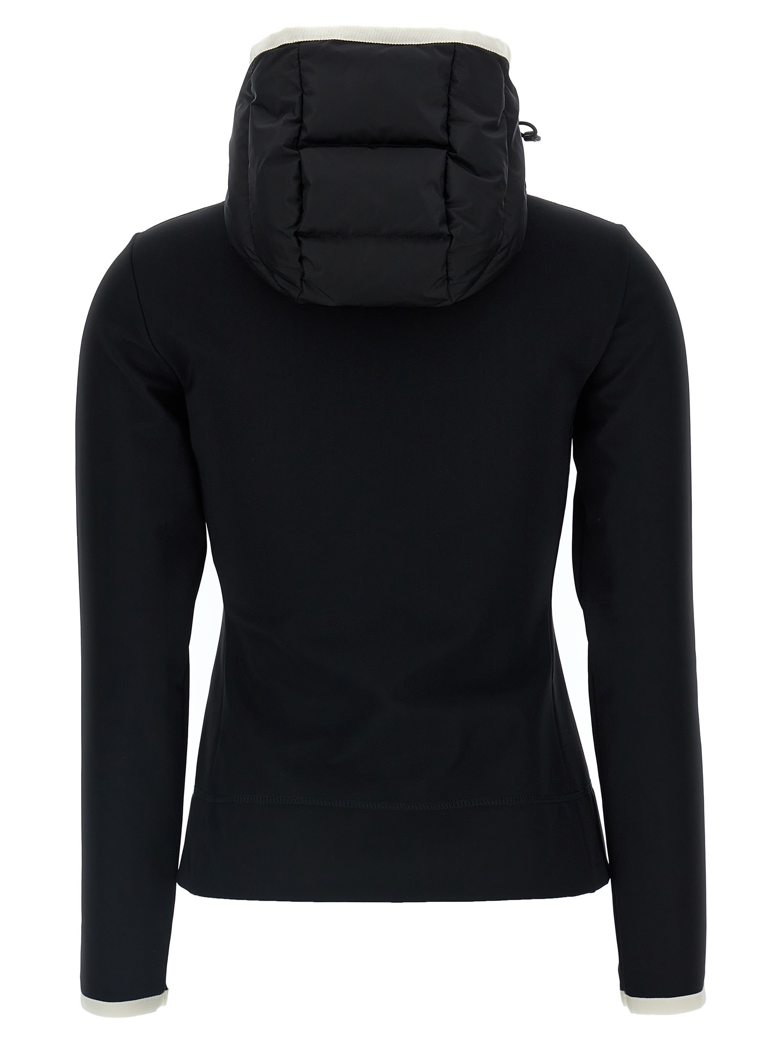 Shop Moncler Two-material Hooded Jacket In Black