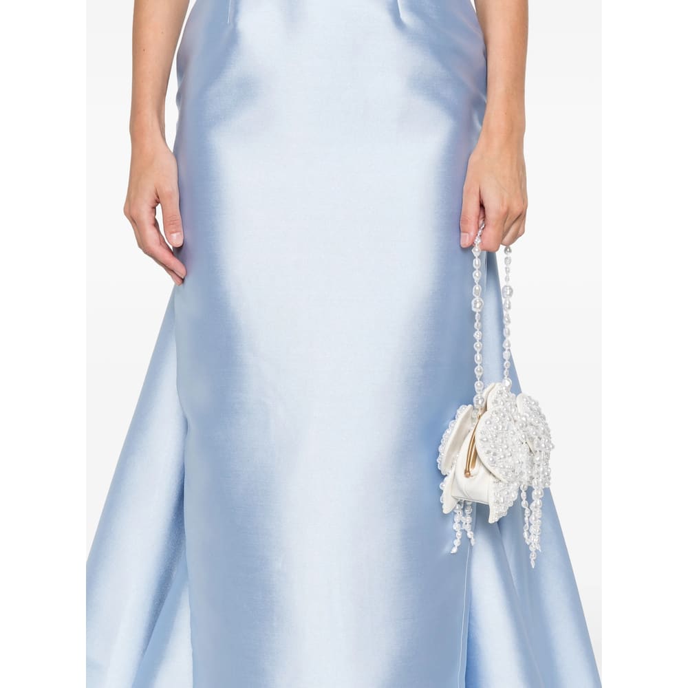 Solace London Strapless Maxi Dress In Blue