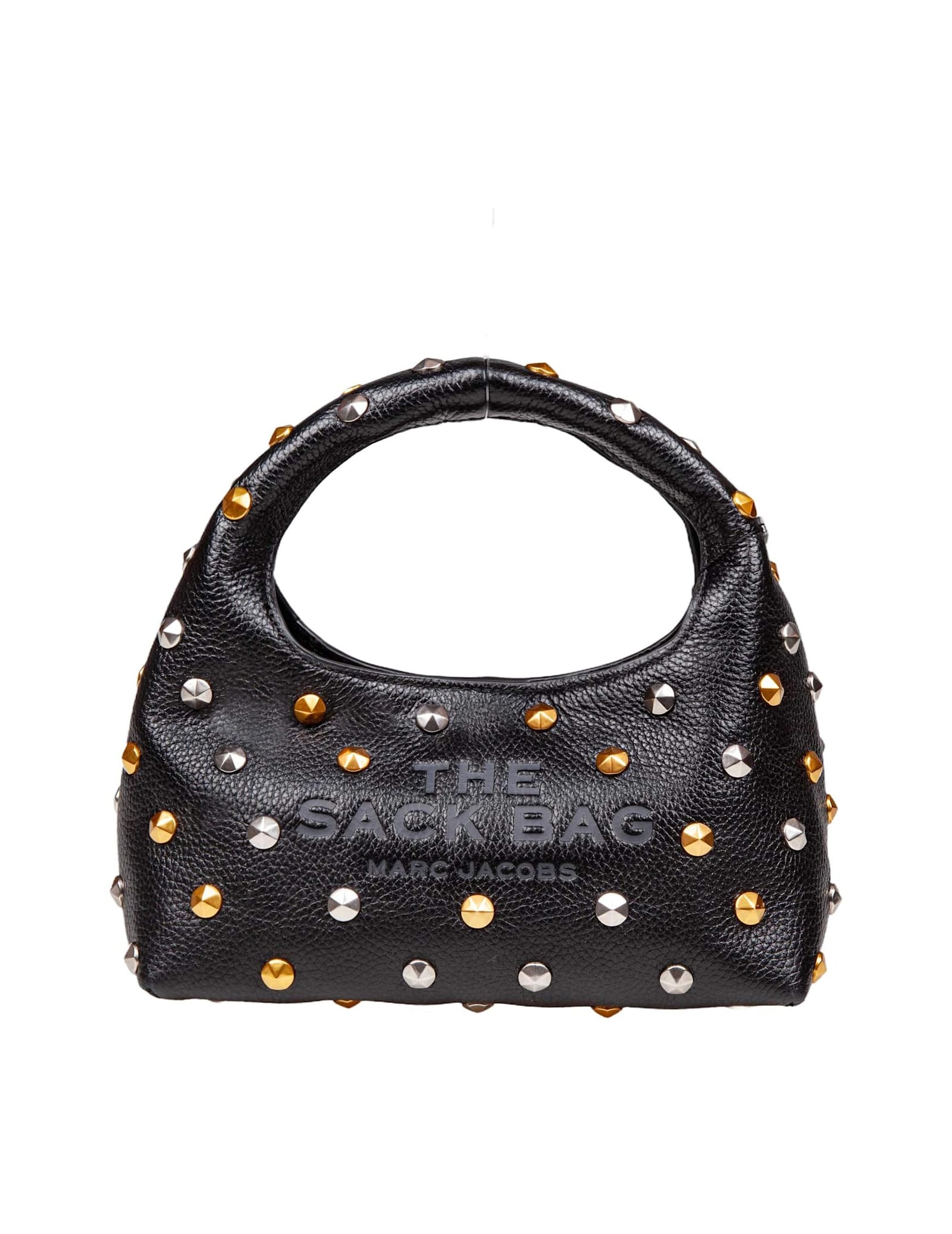 Shop Marc Jacobs Mini Sack Bg The Glam Studs In Leather Color Black