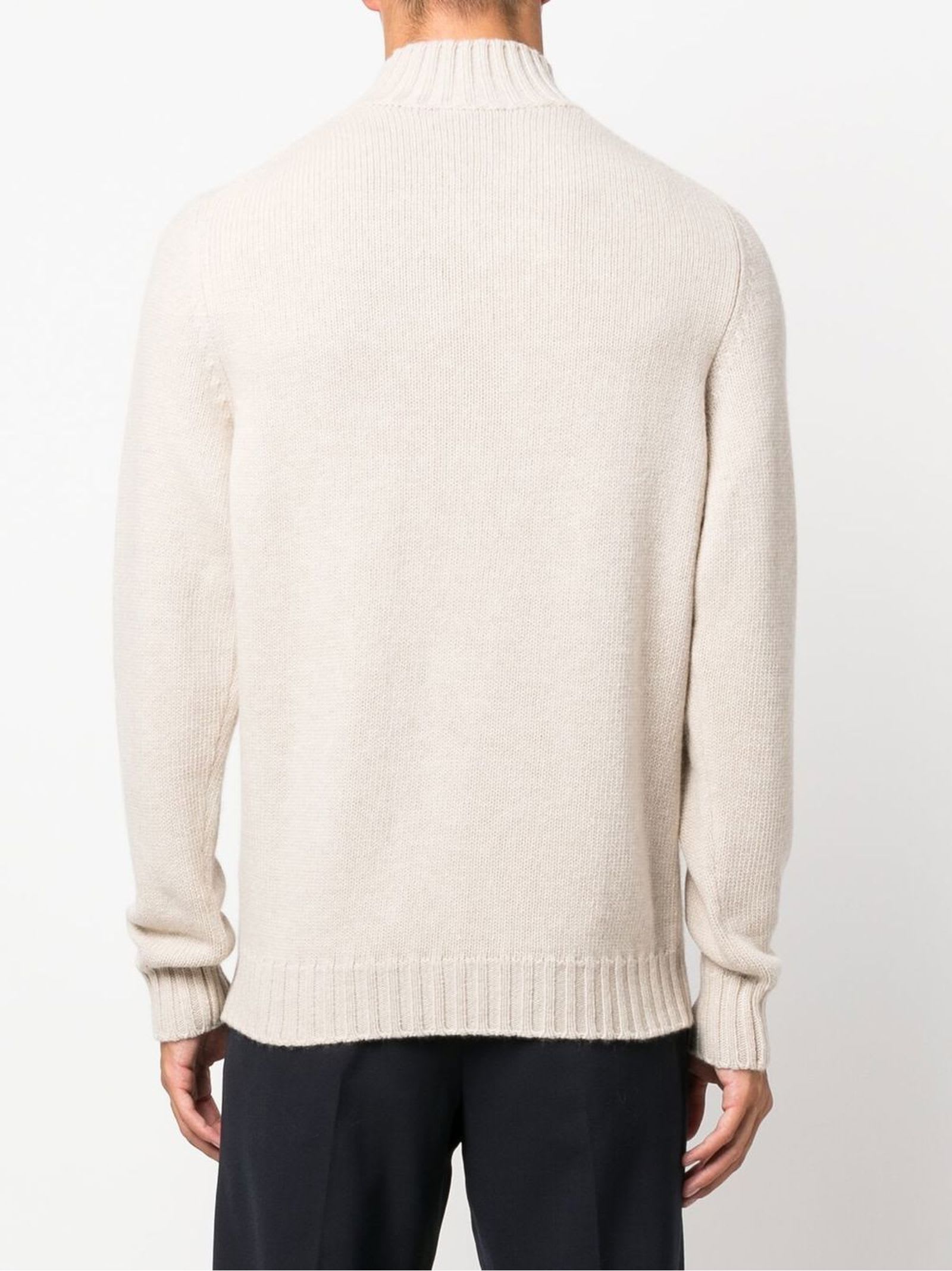 Shop Fedeli Light Beige Cashmere-virgin Wool Blend Jumper