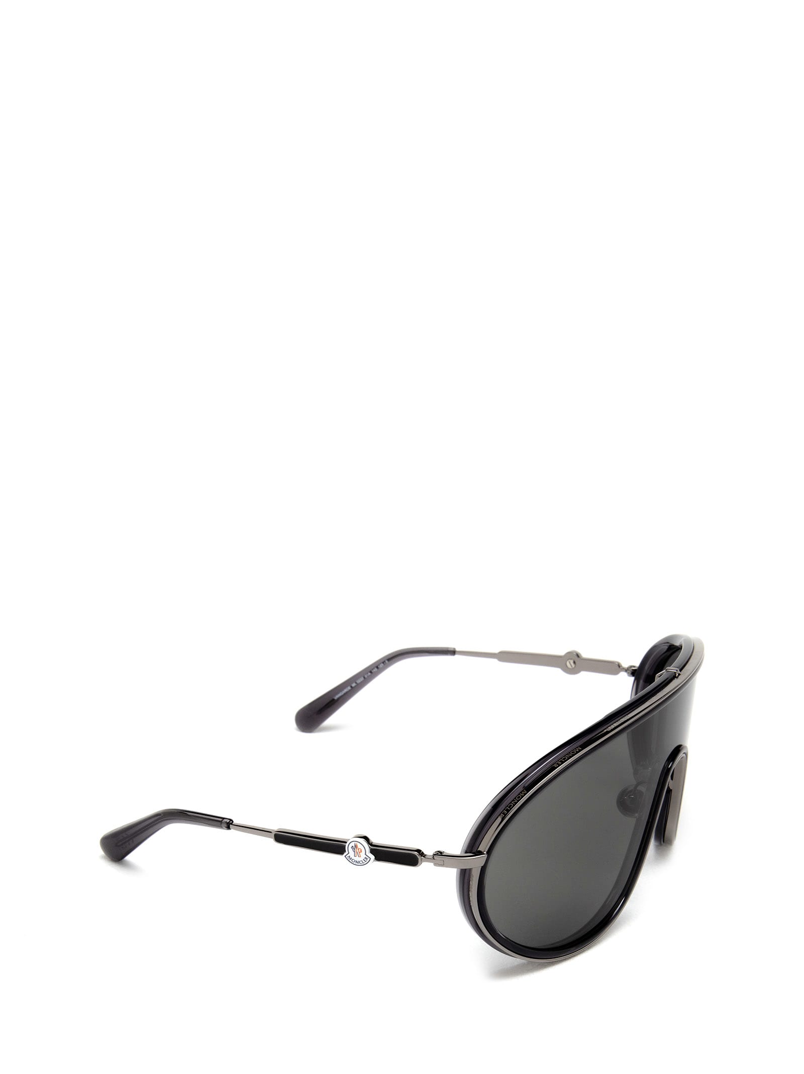 Shop Moncler Ml0222 Shiny Black Sunglasses
