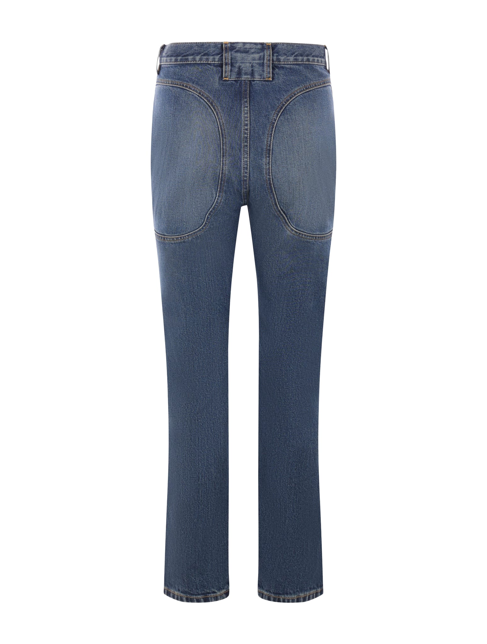Shop Alaïa Highwaist Pants In Bleu Vintage