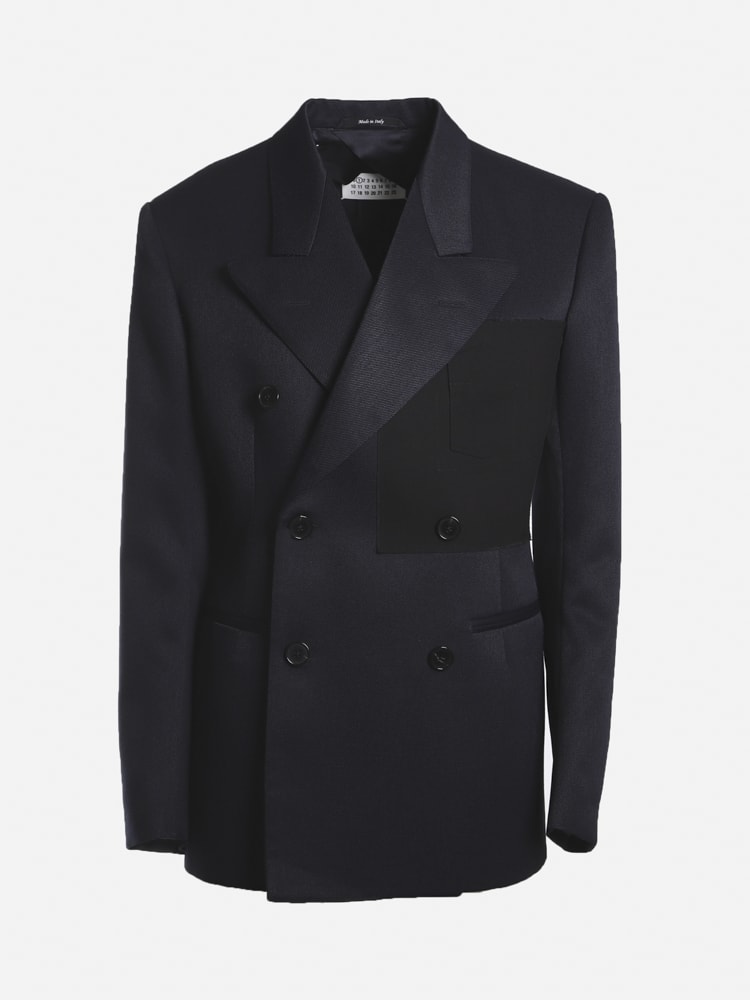 Maison Margiela Double-breasted Jacket With Contrasting Inserts