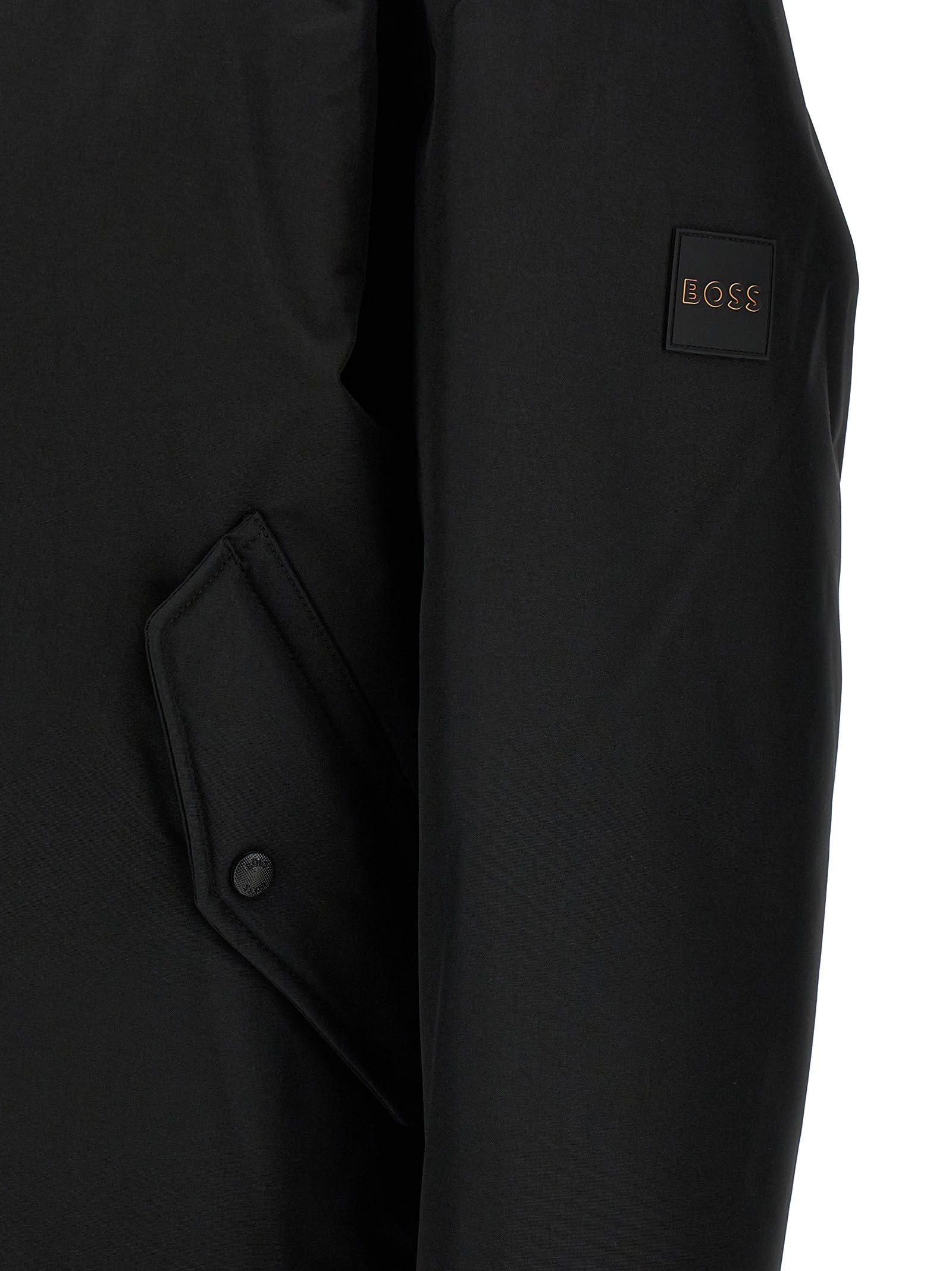 Shop Hugo Boss Osis Parka In Black