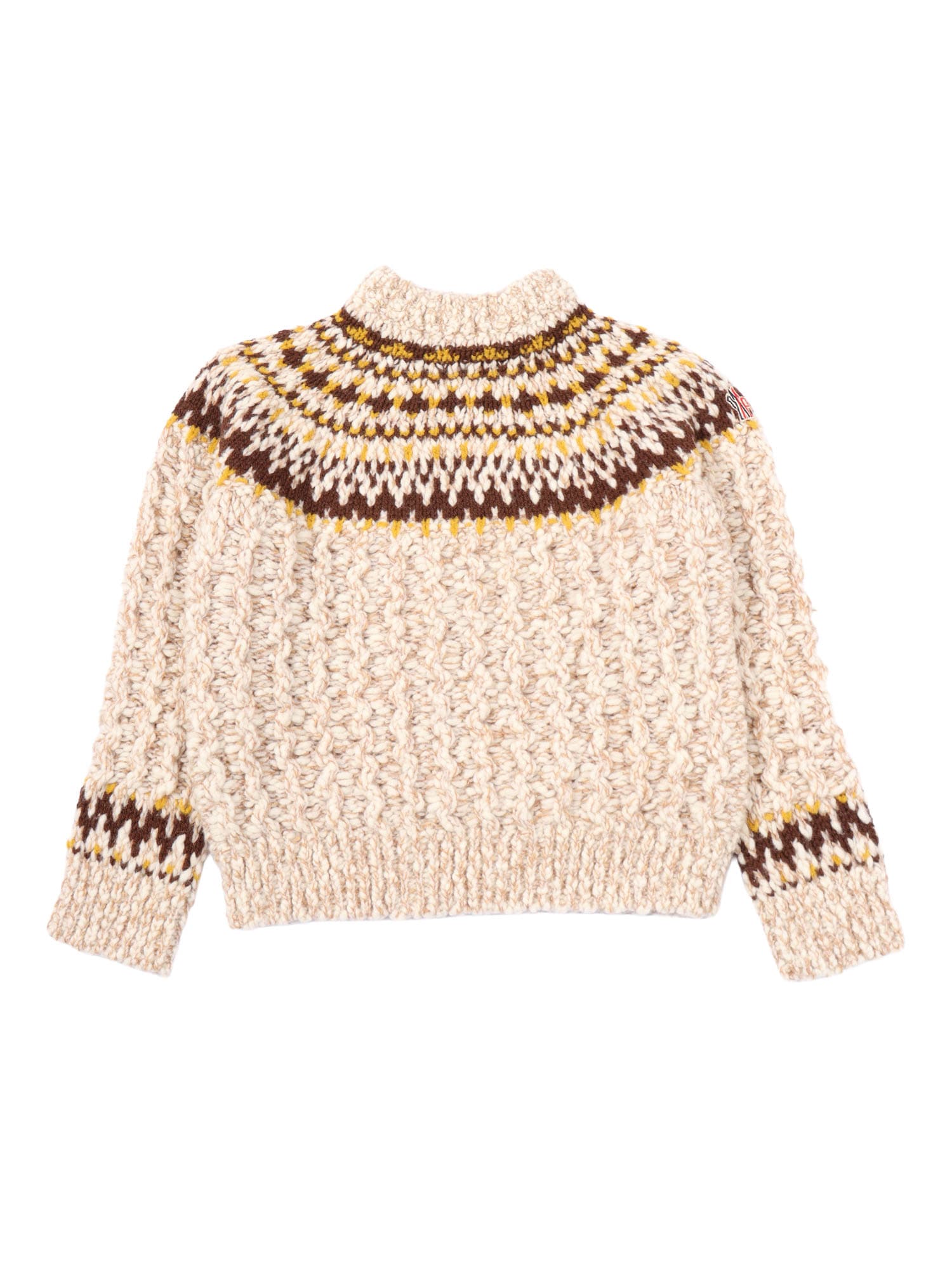 Moncler Kids' Crew Neck In Neutral