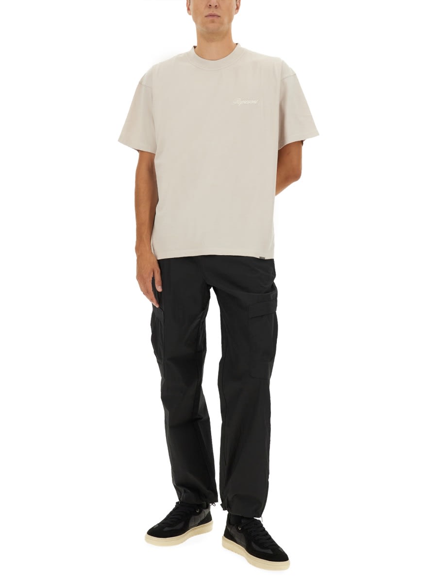 Represent Script Logo T-shirt In Neutral