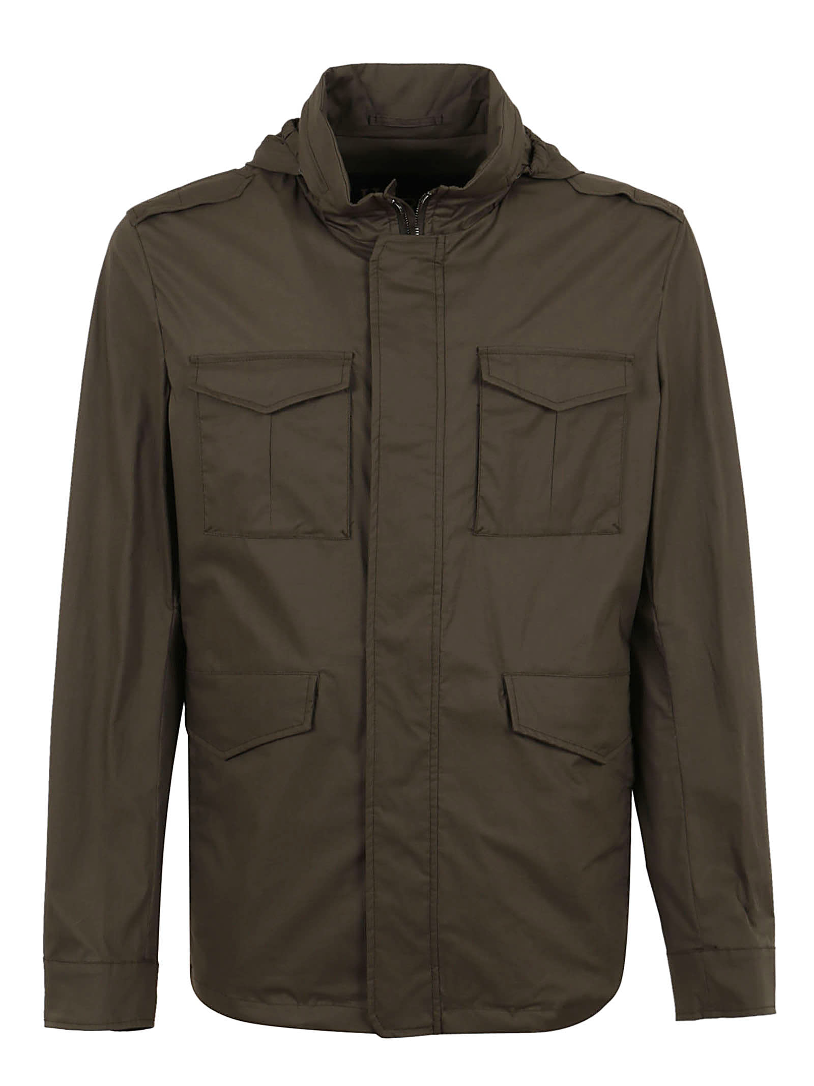 Field Jacket In Light Cotton Stretch