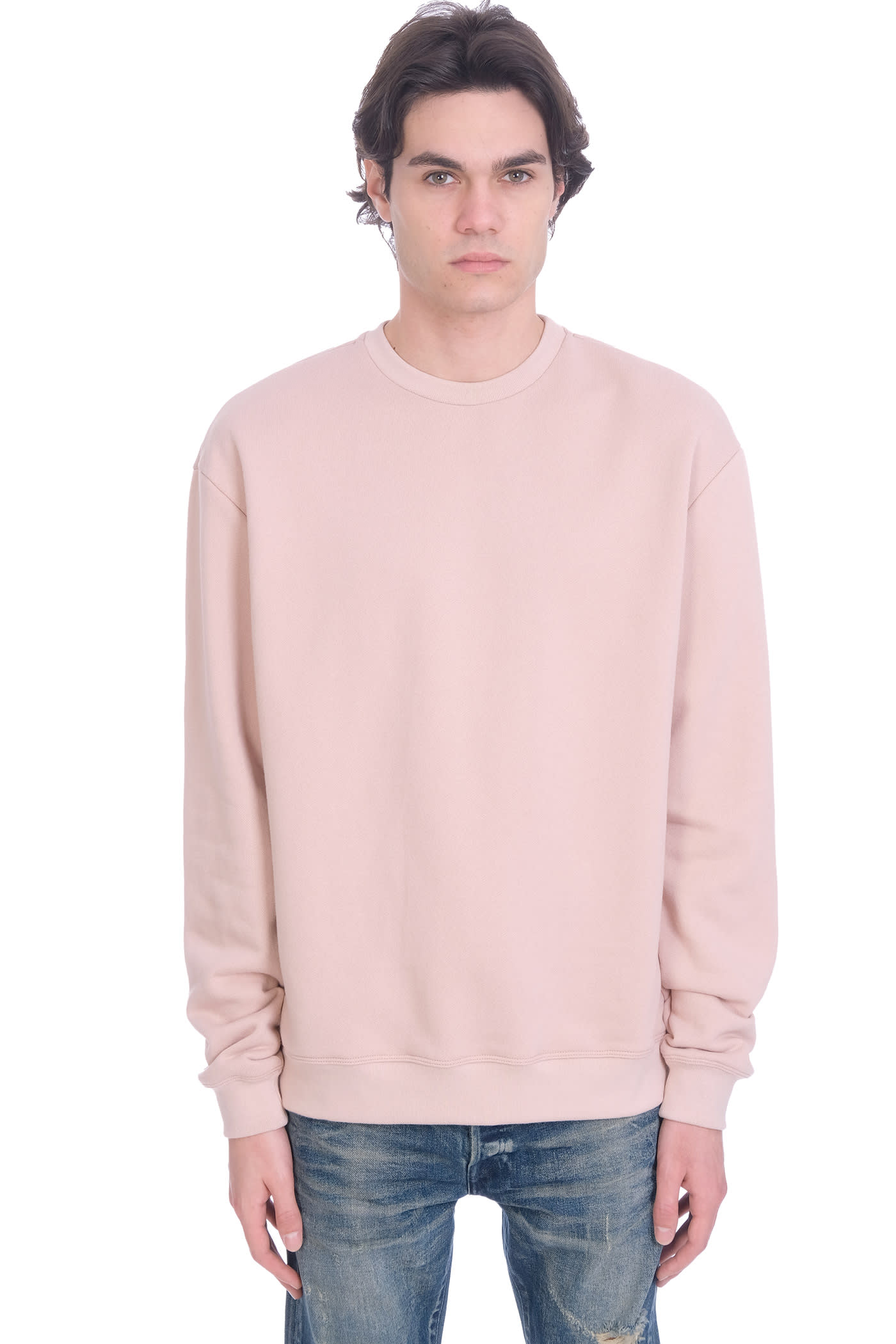 John Elliott Sweatshirt In Rose-pink Cotton