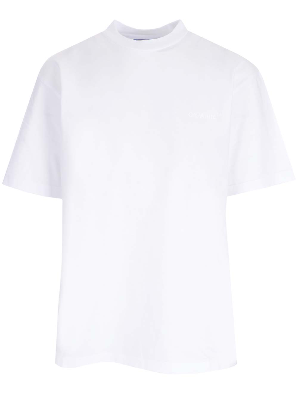 Off-white White T-shirt With Diagonal Stripes On The Back
