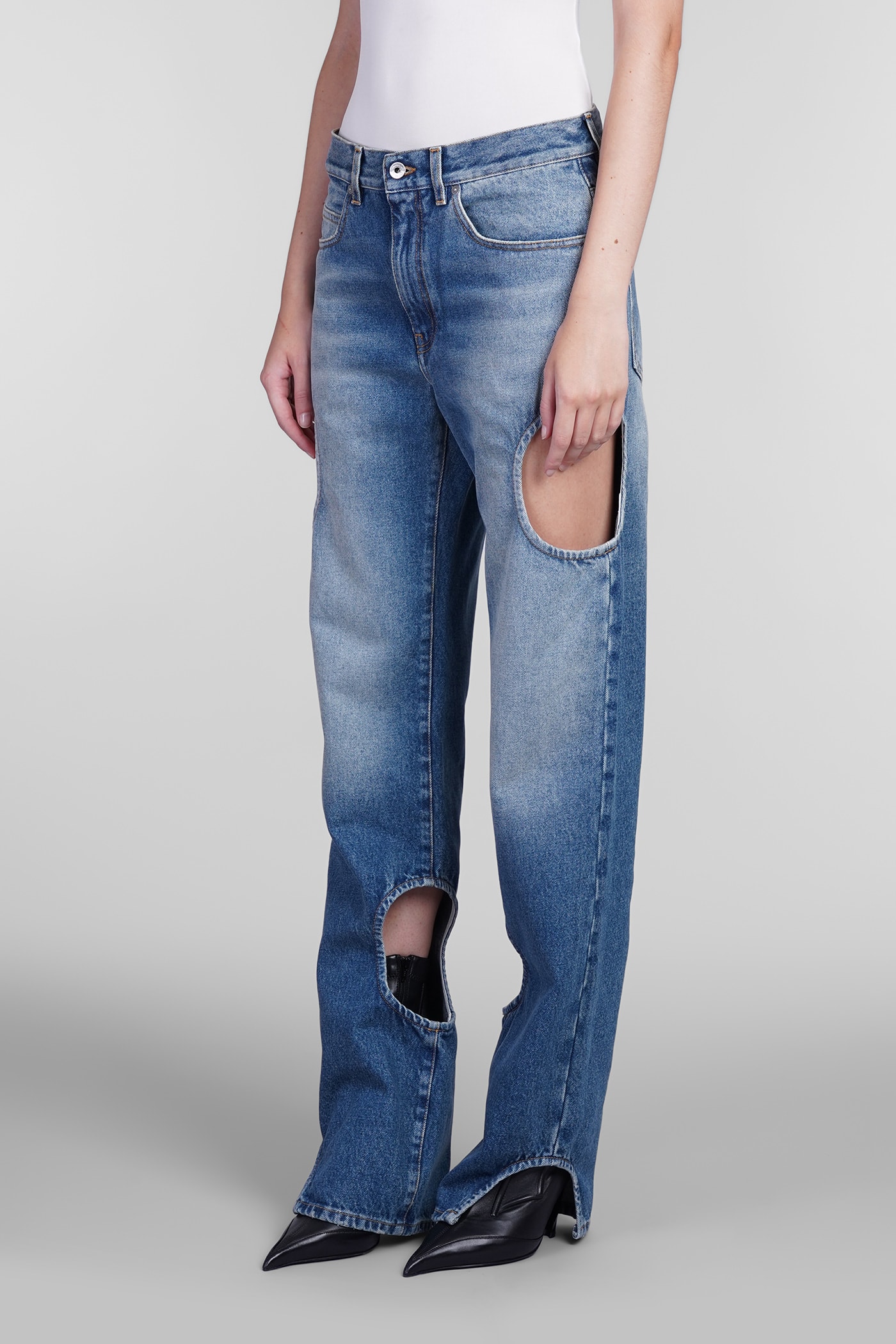 Shop Off-white Jeans In Blue Cotton