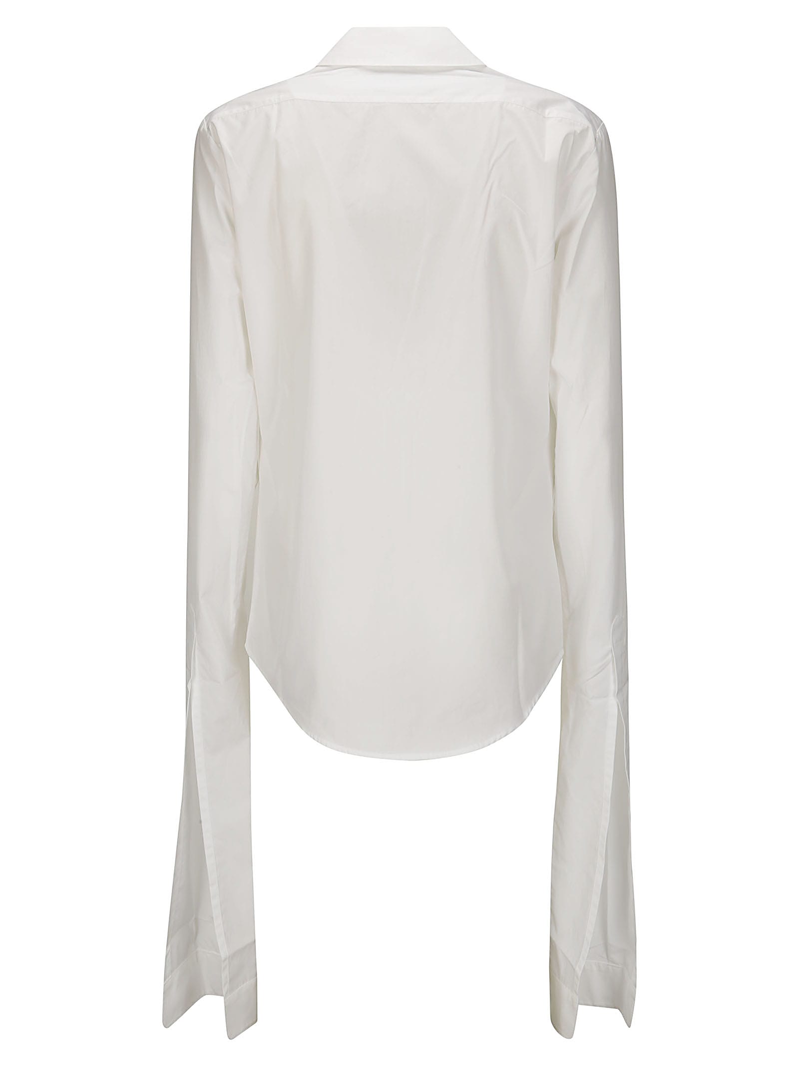 Shop Coperni Open Collar Shirt In White