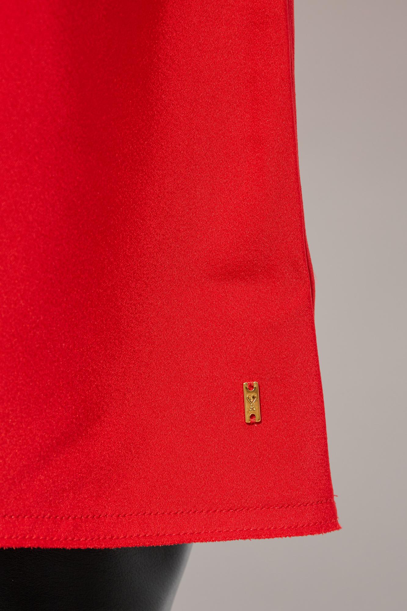 Ami Alexandre Mattiussi Ami Paris Straight Midi Skirt In Red