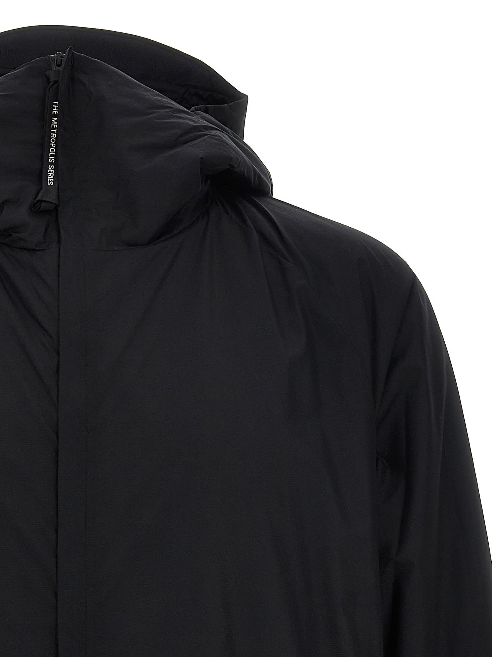 C.p. Company 'urban Series Pertex' Hooded Down Jacket In Black