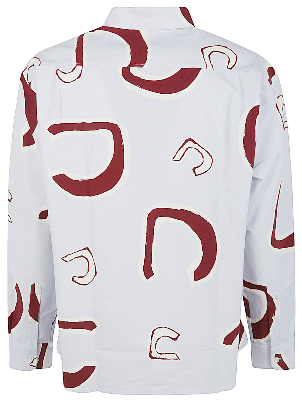Shop Jacquemus Simon Shirt In Cv Monogramme Red Light Blue